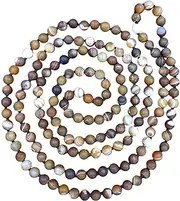 [MGR MY GEMS ROCK!] BjB Long Endless Matte Finish Semi-Precious Stone Necklace, 60 Inches Long.