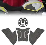 Rynplex Carbon Fiber Fishbone Stickers Car Motorcycle Tank Pad Tankpad Protector Motorcycle, for CFMOTO, 250CL-X 250CLX 250 CL X 2022 Motorbike Anti-Slip Tank Pad