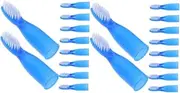 WOFASHPURET 2sets Unique Short Handle Toothbrush Prison Toothbrush Mini Portable for Boys and Girls Daily with Gentle Cleaning 10pcs*2