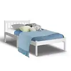 Artiss Wooden Bed Frame Single Size SOFIE Pine Timber Mattress Base Bedroom NEW