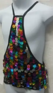 Spangle Sequin pullover Vest Top Ch/ladies sizes Hiphop Jazz Sparkle Costume