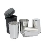 150ml Stainless Steel 4pcs Outdoor Wine Glass With Cup Bag Portable Stackable Mugs[HY]