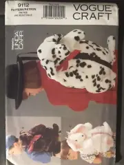 VOGUE #9112 - BEAUTIFUL DALMATIAN DOG - BEAR & BUNNY BACK PACK PATTERN UNCUT