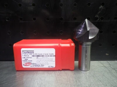 KEO 1.5" 100 Deg 6 Flute Carbide Counter Sink 3/4" Shank 55822-TiAlN (LOC1153A)