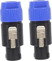Gadpiparty 2pcs Professional Audio Plugs Four Core Speaker Terminal Connectors for Reliable Signal Transmission Ktvs and Bars Durable and Corrosion Resistant Design