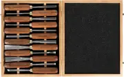 12-Pieces Woodworking Wood Carving Tools Chisel Set with Wooden Box, Razor Sharp