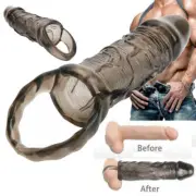Male-Penis-Delay-Enlarger-Sleeve Reusable Condoms Delay-Ejaculation for Men