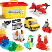 Building Toy Set with Storage Box, Classic Building Blocks Toy for Kids, Boys...