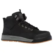 Mens Hard Yakka 3056 Lace Boots Zip Steel Top Cap Industrial Black Boot
