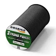 Elastic Bungee Shock Cord 3-8mm Black 1/5'' x 66FT