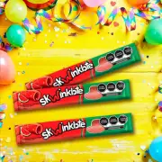Lucas Skwinklote Watermelon Flavor Sweet and Sour Candy Strip, 1.41Oz - 6 Pieces