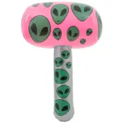 22" Pink Alien Mallet - Inflatable - Space Inflate Blow Up Toy Party Decoration