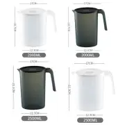 Plastic Pitcher Container with Lid Large Capacity Water Jug for Cold/Hot,Juices