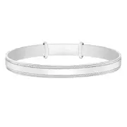 925 Sterling Silver Adjustable Bangle Bracelet For Toddler Girls