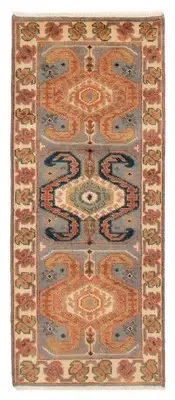 Traditional Vintage Hand-Knotted Carpet 2'5" x 6'2" Wool Area Rug