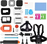 Action Camera Accessories Kit for Gopro Hero 11 10 9 Waterproof Housing Silicone