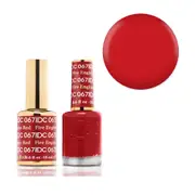 DND 067 Fire Engine Red - DC Collection Nail Gel & Lacquer Polish Duo 18ml