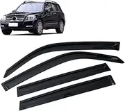 Black Car Side Window Visor Guard Vent Awning Shelters Rain Guard Door Ventvisor Compatible with Mercedes-Benz GLK-Class X204 2010-2016 Auto