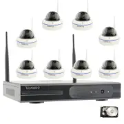 8 Cameras For Home Surveillance Security Camera System Wireless NVR Outdoor CCTV