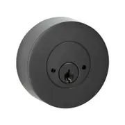 Lemaar Black Flat Round Double Cylinder Deadbolt