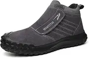 [JiuQing] Steel Toe Boots Mens Work Safety Boots Slip-On Lightweight Welding Shoes Indestructible Non-Slip Industrial Boots