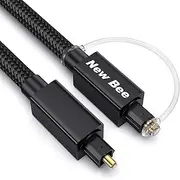 Optical Audio Cable 3ft New bee 24K Gold-Plated Nylon Braided Digital Toslink Cable for [S/PDIF] Home Theater, Sound Bar, TV, PS4, Xbox, PlayStation (1m)