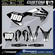 HUSQVARNA TC50 TC65 MOTOCROSS GRAPHICS CUSTOM MX GRAPHICS KIT 50 65 BLOK BLK/WHI
