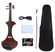 4 String Electric Violin 4/4 Solid Wood Passive Pickup Violin with Case Bow
