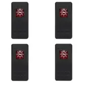 4 x Navigation Lights Rocker Switch Waterproof, On - Off, 12-24 V