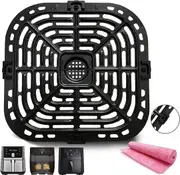 Air Fryer Crisper Tray 23x24cm for Instant Vortex Plus 5.7QT/6QT Upgraded Double Layer Coating for Air Frying