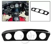 Black Metal Gauge Trim Cover Mount Plate Fit For Harley Electra Street Tri Glide