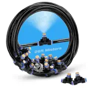 Misters for Outside Patio 26FT(8M), Greenhouse Misting System,Patio Mister, M...