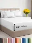 Extra Deep King Sheet Set - 6 Piece Breathable & Cooling Sheets - Hotel Luxur...