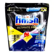 32pc Finish Powerball Ultimate Pro All-In-1 Dishwasher Tabs Lemon Sparkle