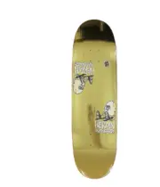 Heroin - Symmetrical Gold Egg 9.25" Shaped Deck Skateboard Skate Board