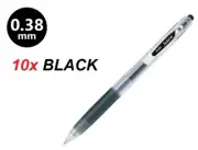 PILOT Juice 0.38mm Retractable gel ink pens - 10x BLACK