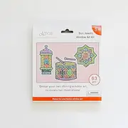 Amasi Decor Sun Jewels Window Art Kit – 50 Gem Sticker Sheets with 6 Pre-Printed Sun-Catchers, DIY Suncatcher Kit for Kids & Adults, Craft Fun for Parties & Family, Perfect for Ramadan & Eid