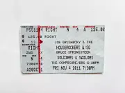 2011 Bruce Springsteen Joe Grushecky Houserockers Soldiers & Sailors PA Ticket