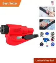 Reliable Emergency Car Escape Tool - Seatbelt Cutter - Window Breaker - Red