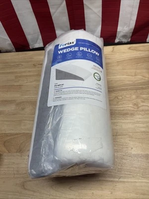 Forias Wedge Pillow for Acid Reflux Relief 12" Bed Wedge Pillow for Headboard