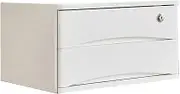 Data File Cabinet Office Desktop Storage Box Rack, 2-Layer Drawer Solid Wood Storage Box, Can Store A4 Paper, Magazines, Documents (Color : B, Size : 40×28×21cm)