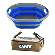 Adventure Kings Clear Top 400GSM Canvas Bag + Collapsible Laundry Basket Camping