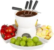 Ceramic Chocolate Fondue Set, Ice Cream Haagen Dazs Fondue Pot for Melting