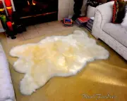 Plush Polar Bear Rug Faux Fur White 5' x 6' Ivory White Lux Premium Fur