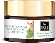 Good Vibes Plus Brightening and Age Defying Night Cream - Sandalwood and Carrot Seed - 50 g - Cruelty Free