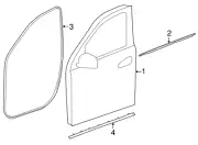 MB GLE63 AMG GLE400 GLE43 AMG 2016-2019 Right Belt Weather-Strip OE 1667254800