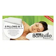 Bambillo 8-in-1 Pillow Queen Rectangle Home Bedding Soft Sleeping Cushion White