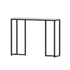 Console Hallway Entry Table Marble Effect Tabletop White
