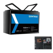 GENTRAX 12V 100Ah Lithium Battery + Switch Panel ON-OFF Control Box (Connect 17 Devices)