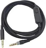 Cloud Alpha Cable, Replacement Audio Cable Cord 3.5mm with Inline Mute & Volume Control Compatible with Cloud Mix Alpha Gaming Headset Xbox One PS4 Controllers (No Mic/Black)